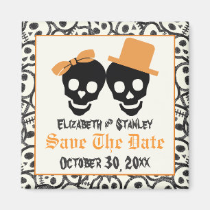 Imã Casamento de Halloween salve a data