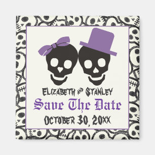 Imã Casamento de Halloween salve a data