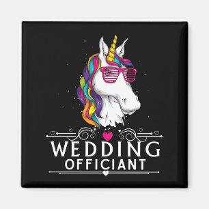 Imã Casamento de Homens Oficiante Divertido Unicórnio 