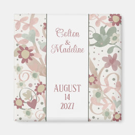 Imã Casamento de Inspirividade Personalizada Rosa-Flor