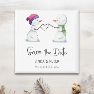 Imã Casamento de Inverno do Boneco de Neve Save the Da