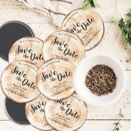 Imã Casamento de madeira russa Salvar a data Personali