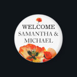 Imã Casamento de Monograma de Flor Vermelha Elegante<br><div class="desc">Faça sua celebração de casamento inesquecível com este incrível imã de papoila vermelha com design de monograma personalizado. Este vibrante e elegante favor de casamento combina a beleza ousada dos papoilas vermelhos com sofisticadas letras personalizadas, criando uma manutenção que os convidados irão orgulhosamente exibir e tesourar durante anos. Principais características:...</div>