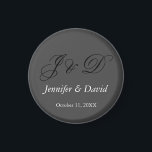 Imã Casamento de Monograma de Script de Caligrafia Atr<br><div class="desc">Simples Designs Modernos Minimalistas. São todos simples,  modernos,  atraentes.</div>