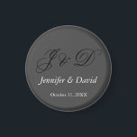 Imã Casamento de Monograma de Script de Caligrafia Atr<br><div class="desc">Simples Designs Modernos Minimalistas. São todos simples,  modernos,  atraentes.</div>