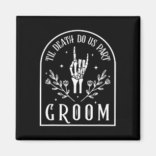 Imã Casamento de Noivado de Noiva Skeleton Gothic Hall