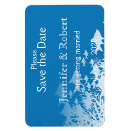 Ímã Casamento de Peixes Azuis e Corais Salvar a Data