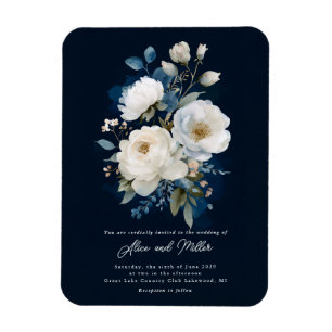 Ímã Casamento de Penas Azul e Branca