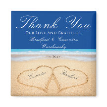 Casamento de Praia Azul Escura 2 Corações na Areia