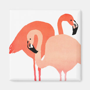 Imã Casamento de Praia de Flamingos Rosa