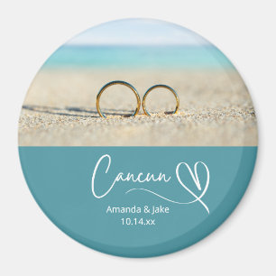 Imã Casamento de Praia Personalizado em Cancun
