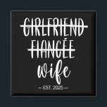 Imã Casamento de Recem casados H de Namorada Fiance Wi<br><div class="desc">Namorada Fiance Wife 2025 Recem casados Casamento Honeymoon</div>