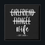 Imã Casamento de Recem casados H de Namorada Fiance Wi<br><div class="desc">Namorada Fiance Wife 2025 Recem casados Casamento Honeymoon</div>