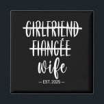 Imã Casamento de Recem casados H de Namorada Fiance Wi<br><div class="desc">Namorada Fiance Wife 2025 Recem casados Casamento Honeymoon</div>