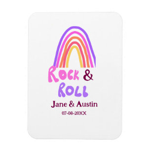 Ímã Casamento de rock & roll adicionar nome do casal a