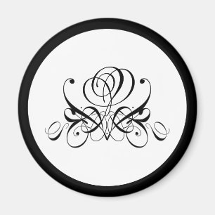 Imã Casamento de Rosa preto para caligrafia