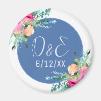Casamento de Rosebud Cor-de-Rosa Azul Personalizad