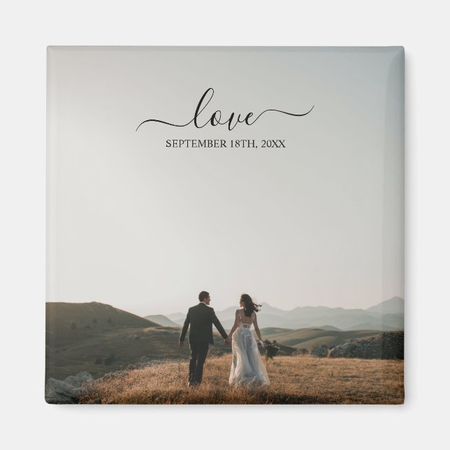 Imã Casamento de Script de Amor com Memória Fotográfic (Frente)