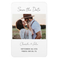 Casamento de Script Moderno Mínimo Salve o Magnet 