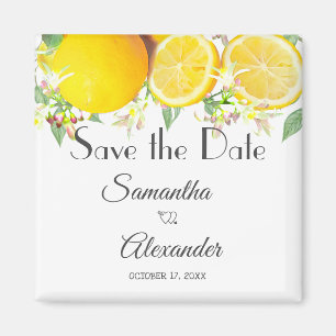 Imã Casamento de Verão de Lemon Boho Moderno Salva a
