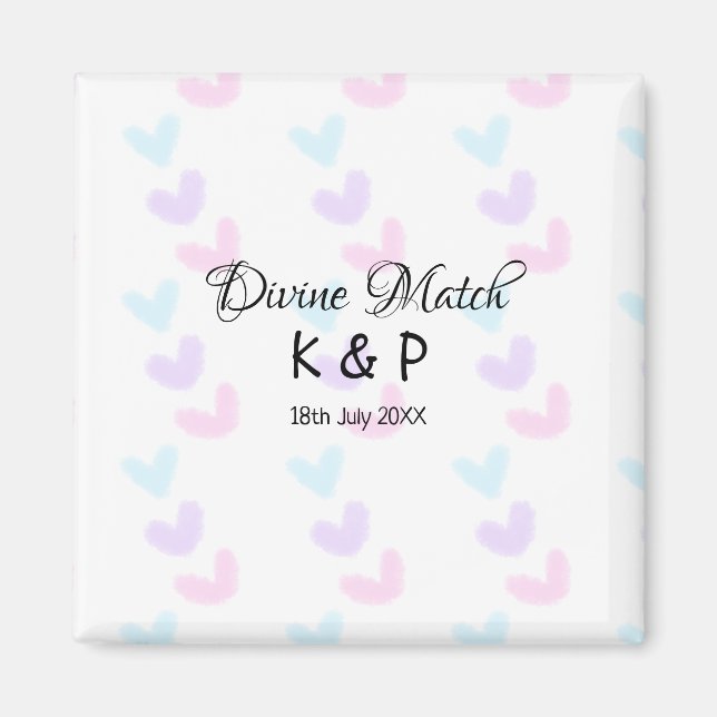 Imã Casamento divino adicionar nome do casal letra pad (Frente)
