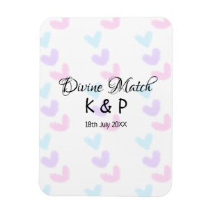 Ímã Casamento divino adicionar nome do casal letra pad