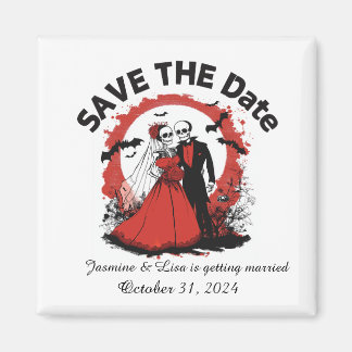 Imã Casamento do Red Halloween Salve o ímã de data