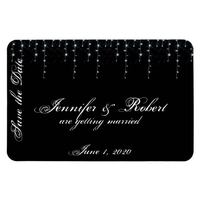 Ímã Casamento do Vineyard à meia-noite Salve a Data (Horizontal)