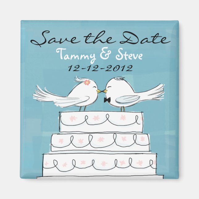 Imã Casamento dos Passarinhos Apaixonados (Frente)