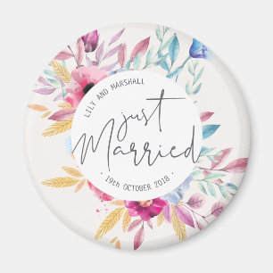 Imã Casamento Elegante Recém-Casados Ímã de Geladeir