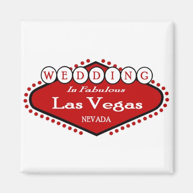 Imã Casamento em Las Vegas Magnet (Frente)