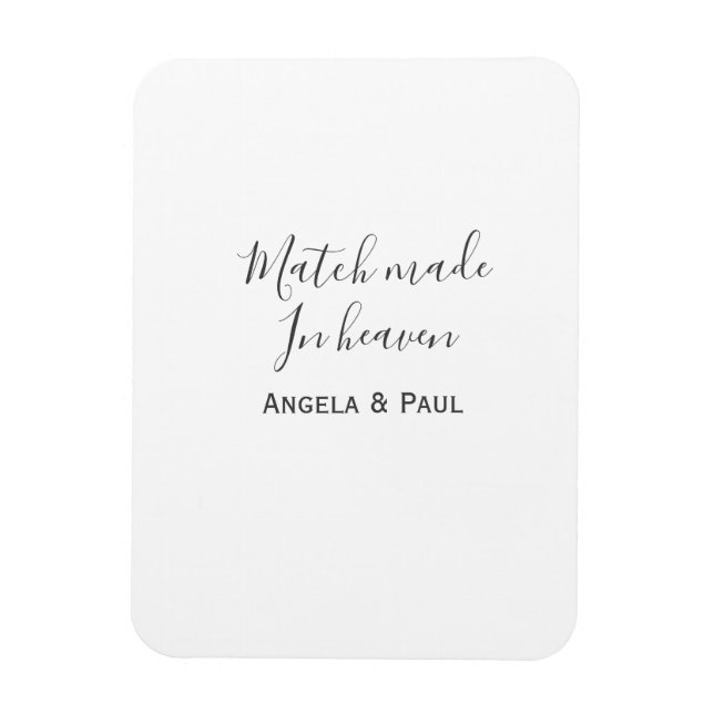 Ímã Casamento feito no nome do casal céu simples  (Vertical)