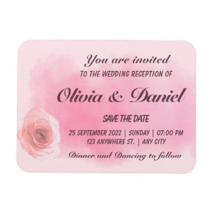 Ímã Casamento floral de rosa-rosa empoeirado