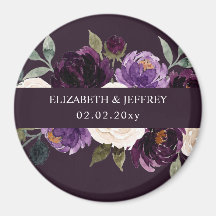 Casamento Floral Roxo Púrpura Marfim Berinjela