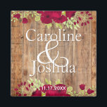 Imã Casamento Floral Rustic Burgundy<br><div class="desc">Nossa rústica design de casamento floral de aquarela em vermelho/burgundy profundo. Clique em "personalizar e, em seguida, "personalizar mais" para ajustar os elementos gráficos de acordo com o seu gosto! A coleção de produtos de coordenação está disponível no nosso compro, zazzle.com/doodlelulu*. Entre em contato conosco se precisar deste design aplicado...</div>