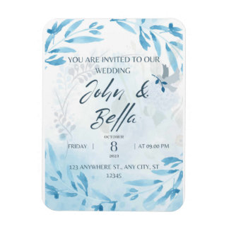 Ímã Casamento Floral salvar o convite de data