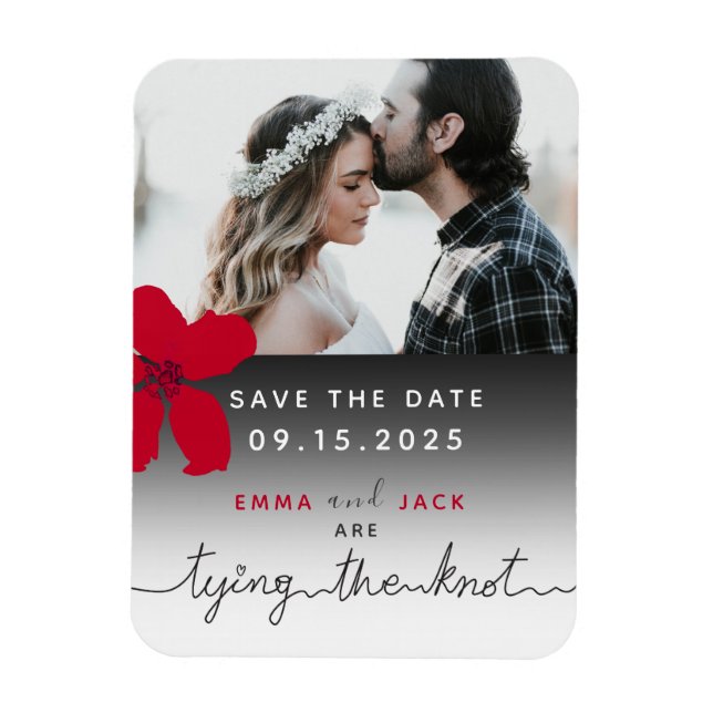 Ímã Casamento Foto Save The Date (Vertical)