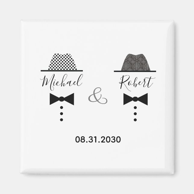 Imã Casamento Gay Salvar a Data (Frente)