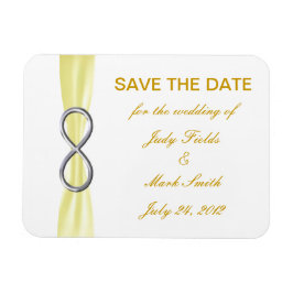 Ímã Casamento Infinito Amarelo Salva O Magnete De Data