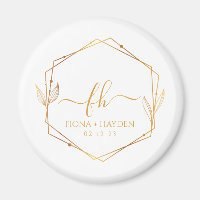 Casamento Inicial Dourado Clássico Elegante Monogr