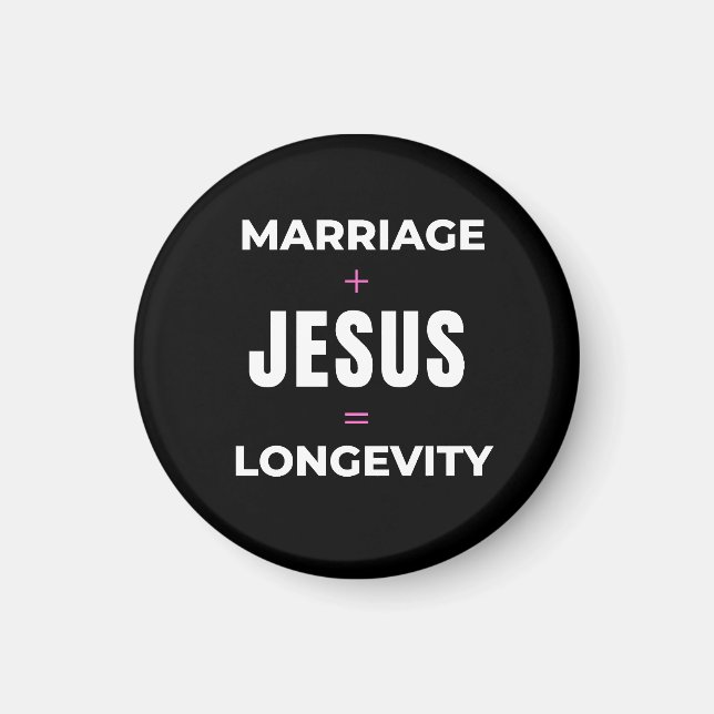 Imã Casamento + Jesus = Longevidade (Frente)