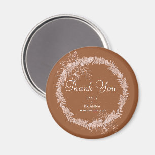 Imã Casamento Minimalista de terracotta boho Burnt Ora