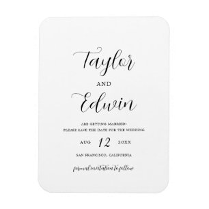 Ímã Casamento Minimalista Moderno Salvar a Data