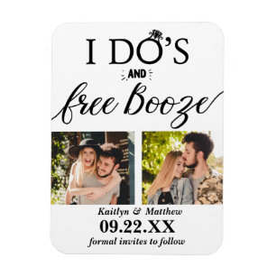 Ímã Casamento Moderno de Booze Livre de I Do's Salve a