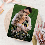 Ímã Casamento Moderno e Elegante Foto para Salvar a Da<br><div class="desc">Ímã de Foto para Salvar a Data de Casamento Moderno e Elegante</div>