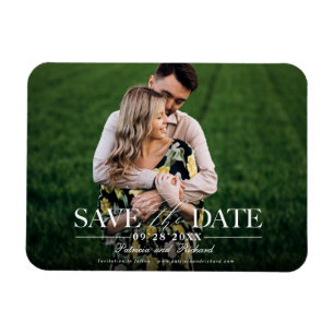 Ímã Casamento Moderno e Elegante Salvar a Data Foto