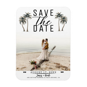 Ímã Casamento na Costa com Palmeira Tropical - Salve a