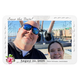 Ímã Casamento Nupcial Rosa Católico