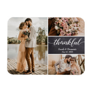 Ímã Casamento Obrigado Colagem de Fotos