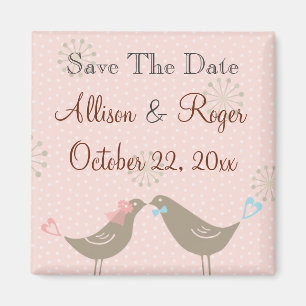 Imã Casamento Pássaros Com Amor W Save The Date Custom